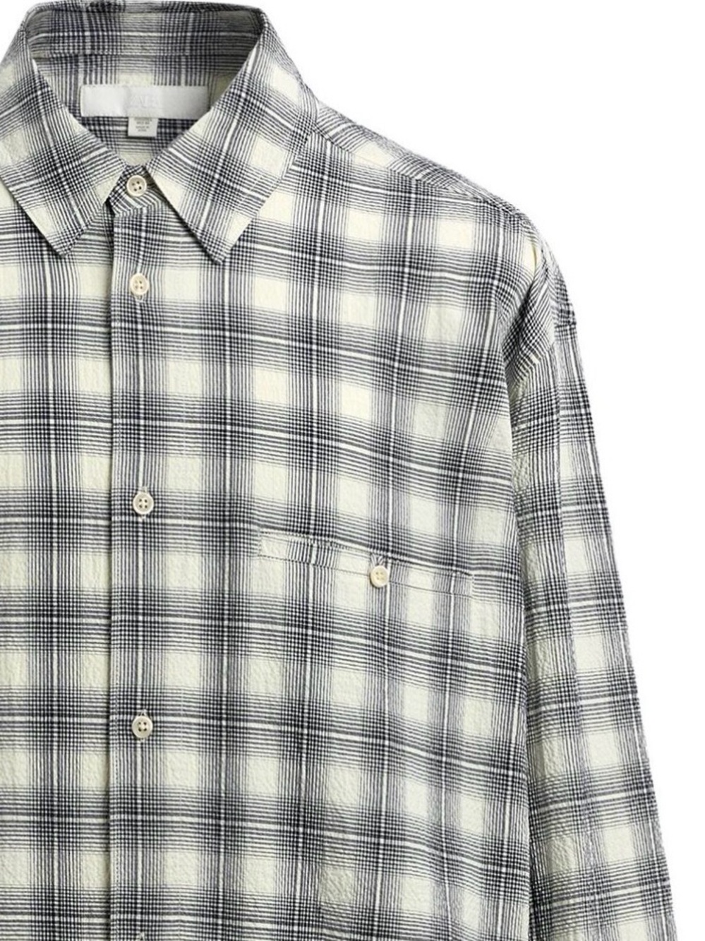 ZARA Men's Plaid Boxy Fit Button-Down Shirt Size S